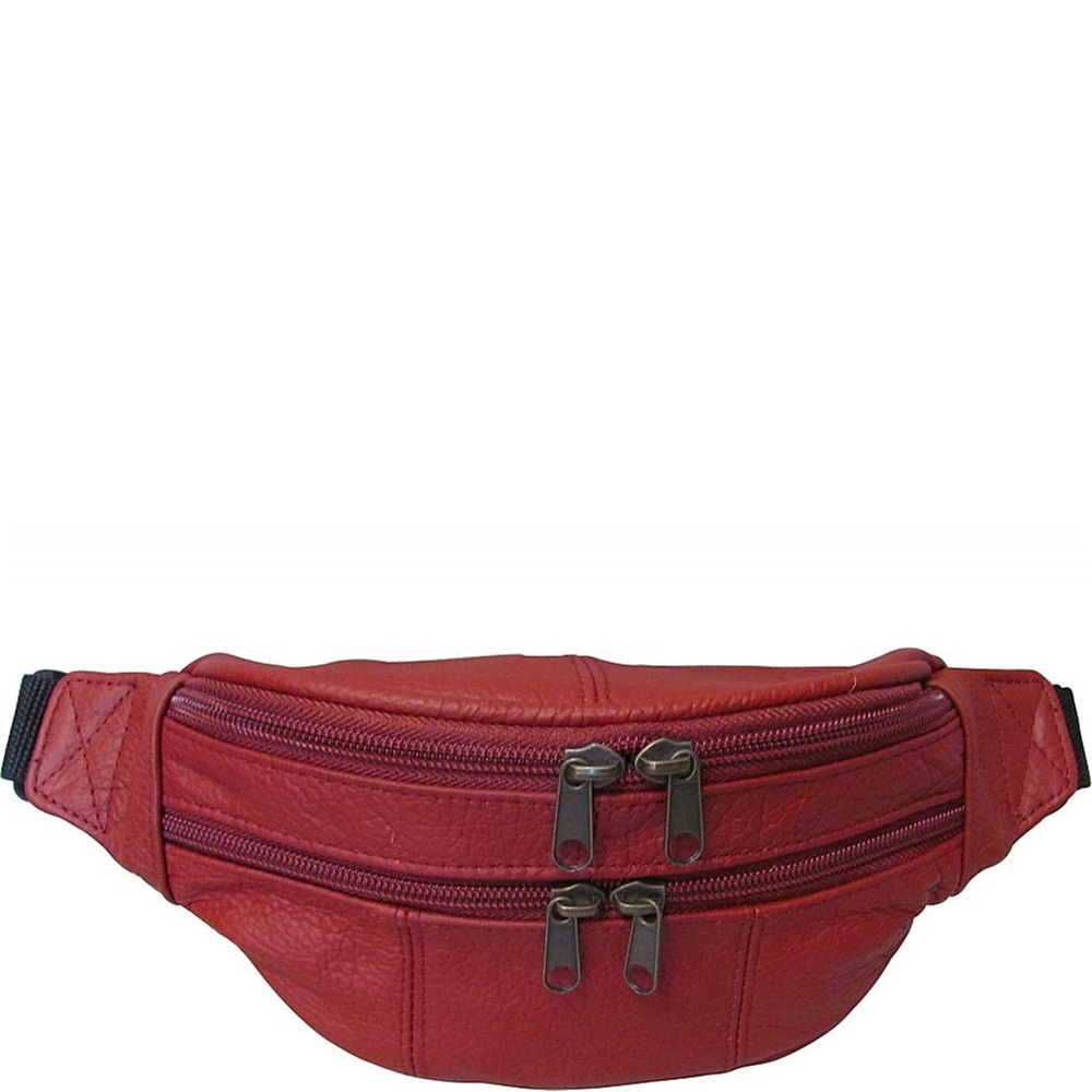 AmeriLeather Red Belt Bag